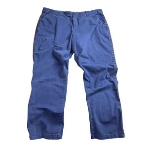 Gap Girlfriend Chino Womens Size 18 Deep Cobalt Blue Studded Side Relaxed Pants